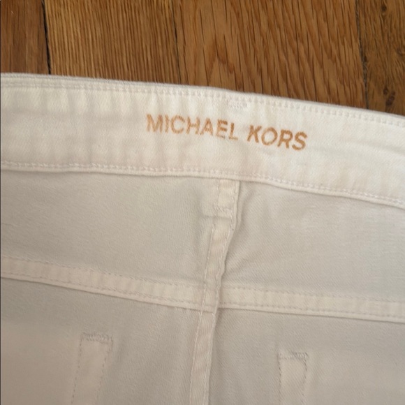 Michael Kors Women's 10 White Denim Ankle Jeans Pants - Picture 3 of 7